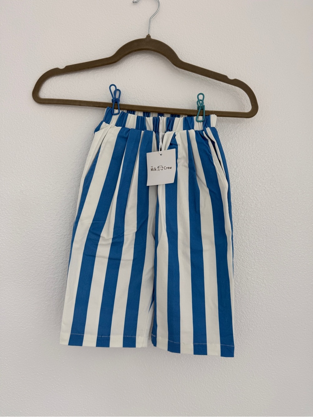 The Milk Crew Baby/Toddler Oversized Poppy Pants Blue Stripes